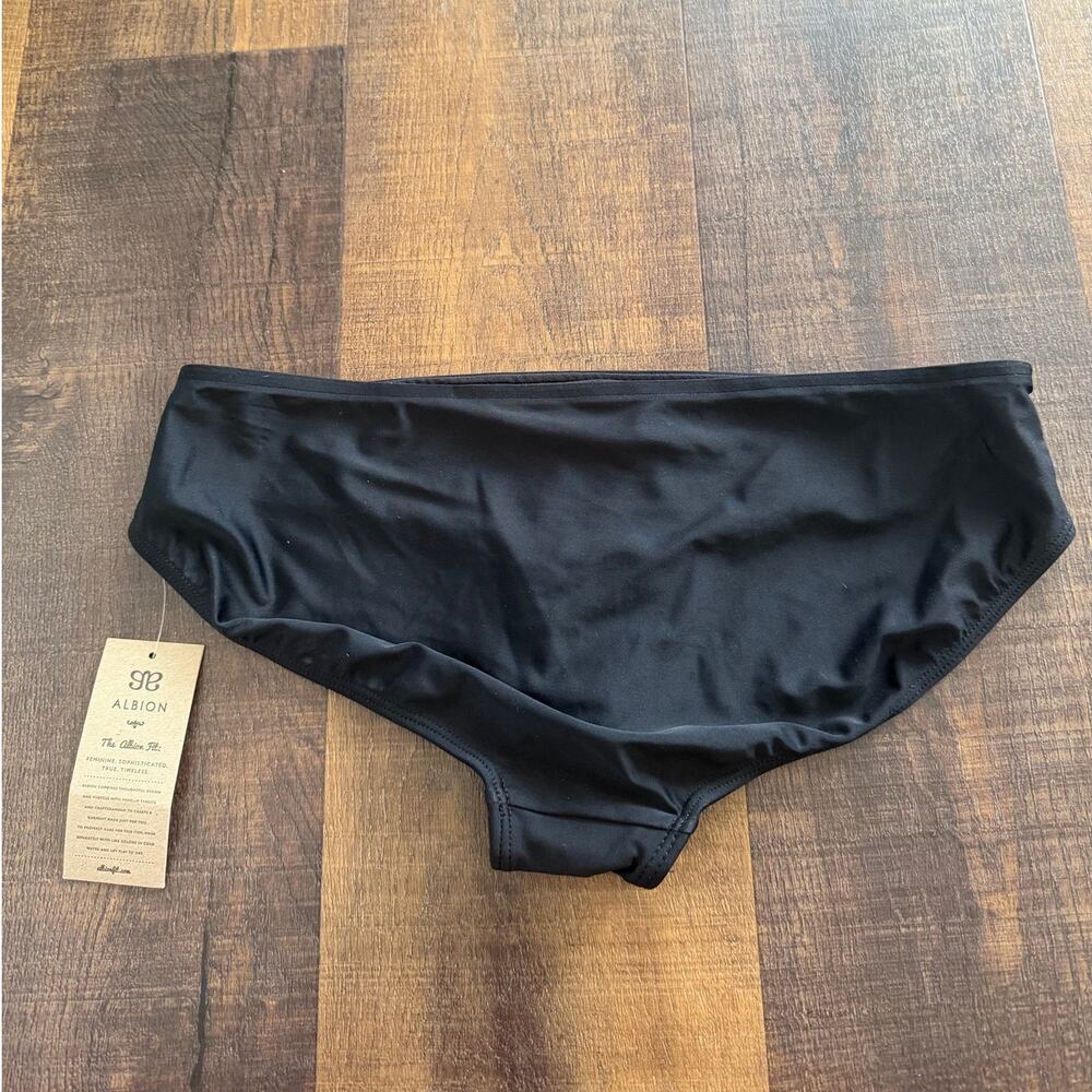 NWT Albion Matte Black Hipster Bikini Bottoms Size M - Picture 3 of 6